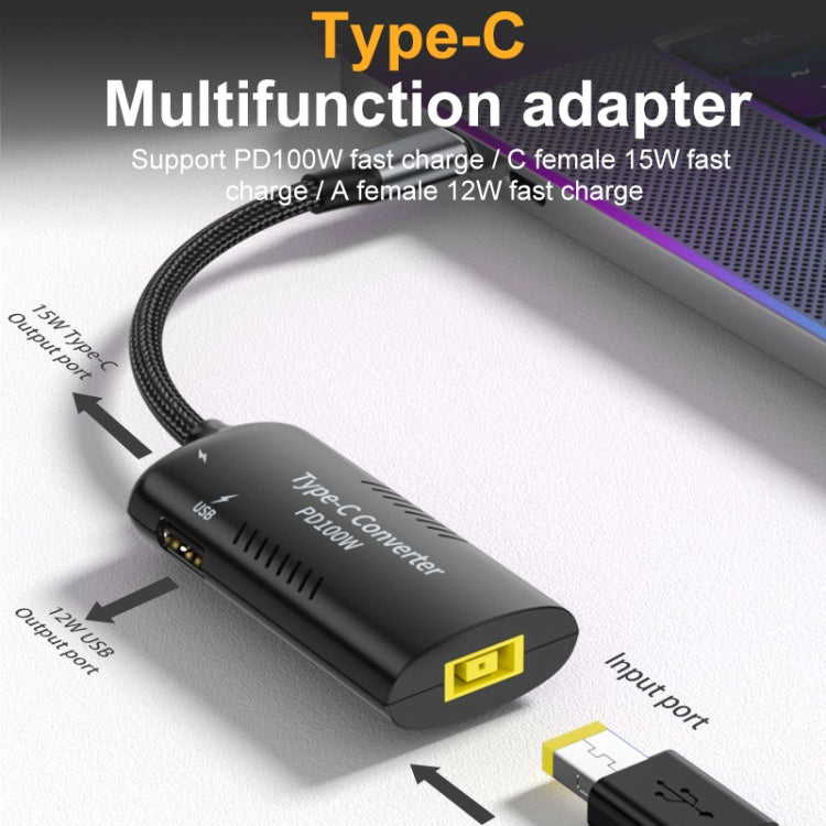USB-C PD Multifunction Laptop Charging Adapter – 100W Power Delivery with Dual Output Ports