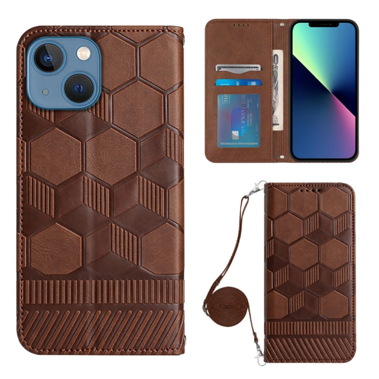 Football Texture Crossbody Phone Case with Card Slots & Stand | iPhone 13 & 14 Series