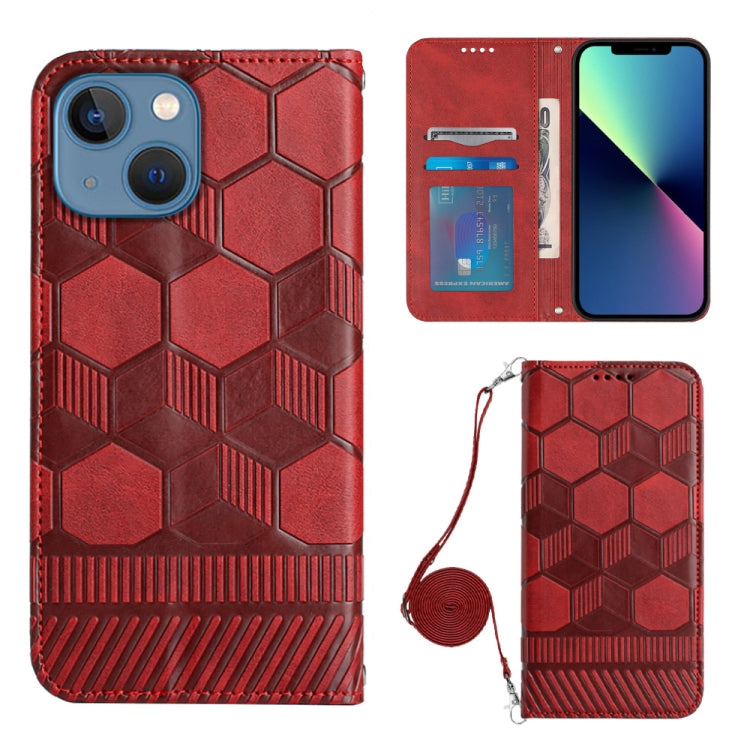 Football Texture Crossbody Phone Case with Card Slots & Stand | iPhone 13 & 14 Series