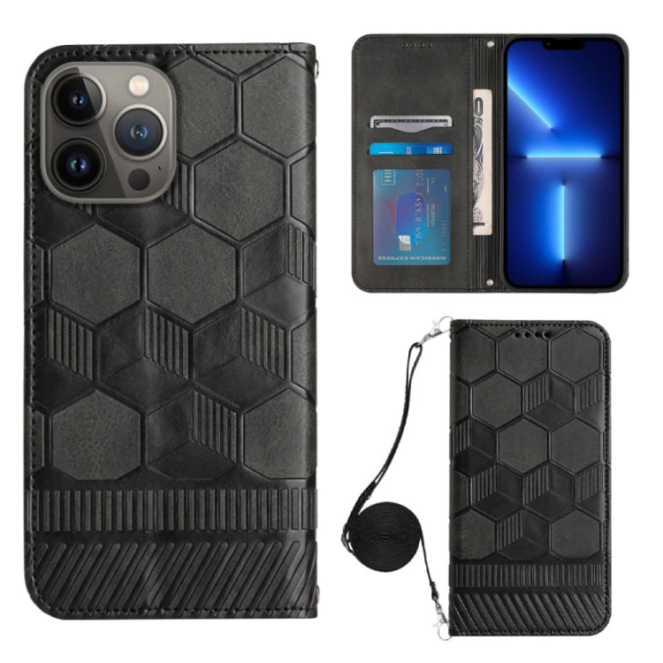 Football Texture Crossbody Phone Case with Card Slots & Stand | iPhone 13 & 14 Series