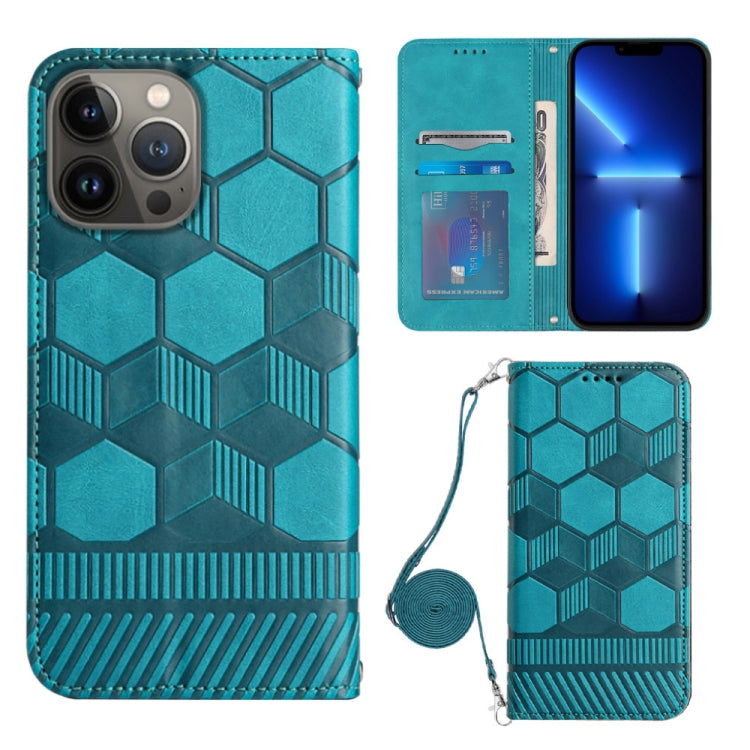 Football Texture Crossbody Phone Case with Card Slots & Stand | iPhone 13 & 14 Series