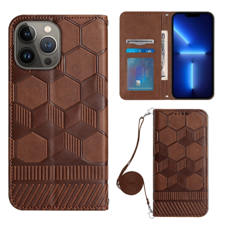 Football Texture Crossbody Phone Case with Card Slots & Stand | iPhone 13 & 14 Series
