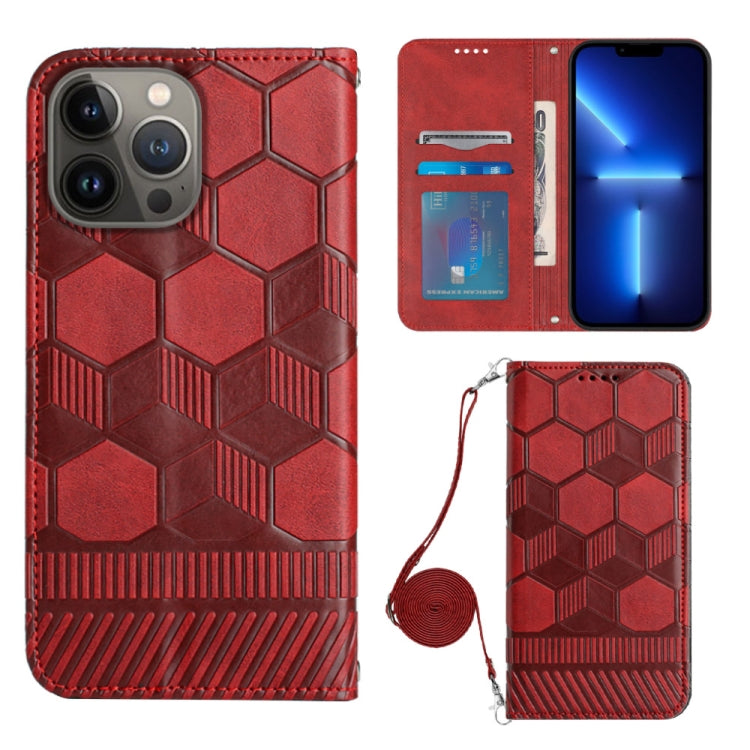 Football Texture Crossbody Phone Case with Card Slots & Stand | iPhone 13 & 14 Series