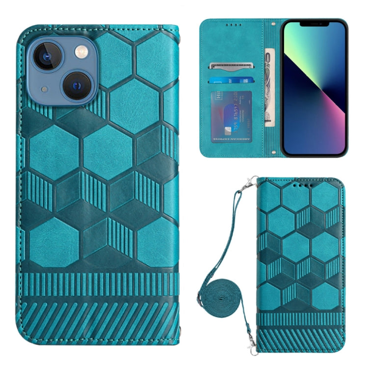 Football Texture Crossbody Phone Case with Card Slots & Stand | iPhone 13 & 14 Series