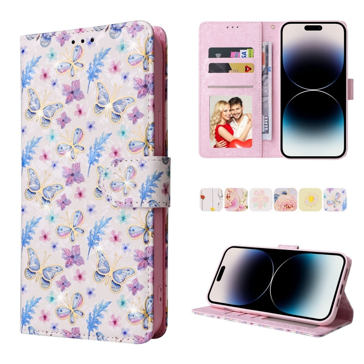 RFID Blocking Bronzing Leather Wallet Case – iPhone 14 / 14 Plus / 14 Pro / 14 Pro Max