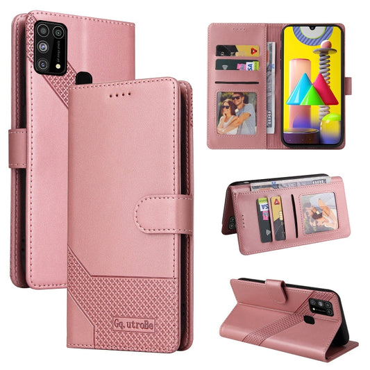 GQUTROBE Skin Feel magnetische Leder-Handyhülle, für Samsung Galaxy M31, für Samsung Galaxy M32, für Samsung Galaxy Note8, für Samsung Galaxy Note9