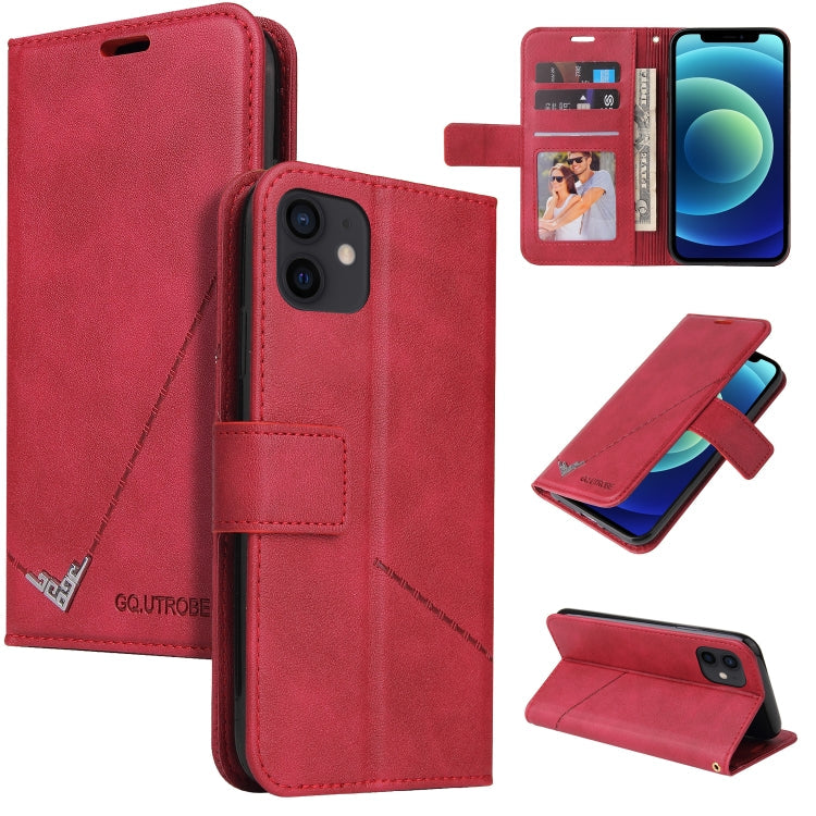 GQUTROBE Right Angle Leather Wallet Phone Case with Card Holder & Kickstand — iPhone 11, 12 Mini, 12 Pro, 12 Pro Max