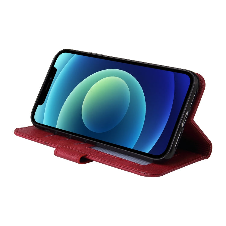 GQUTROBE Right Angle Leather Wallet Phone Case with Card Holder & Kickstand — iPhone 11, 12 Mini, 12 Pro, 12 Pro Max
