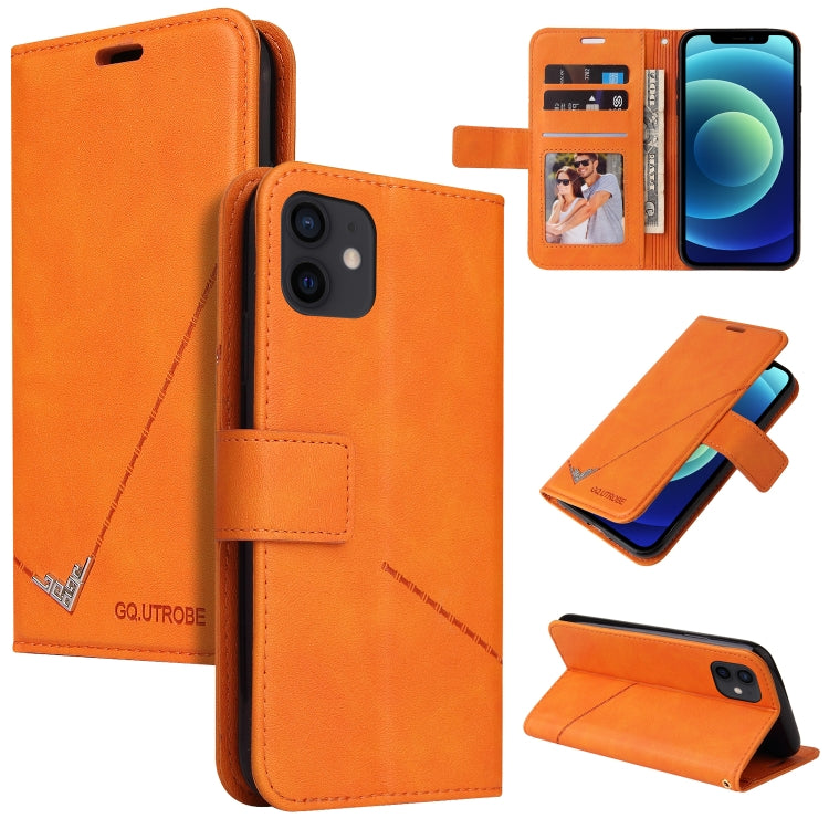 GQUTROBE Right Angle Leather Wallet Phone Case with Card Holder & Kickstand — iPhone 11, 12 Mini, 12 Pro, 12 Pro Max
