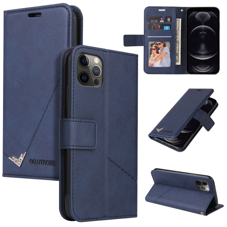 GQUTROBE Right Angle Leather Wallet Phone Case with Card Holder & Kickstand — iPhone 11, 12 Mini, 12 Pro, 12 Pro Max