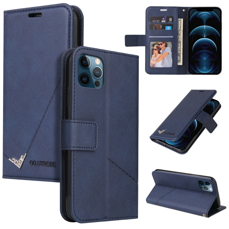 GQUTROBE Right Angle Leather Wallet Phone Case with Card Holder & Kickstand — iPhone 11, 12 Mini, 12 Pro, 12 Pro Max
