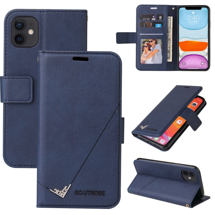 GQUTROBE Right Angle Leather Wallet Phone Case with Card Holder & Kickstand — iPhone 11, 12 Mini, 12 Pro, 12 Pro Max