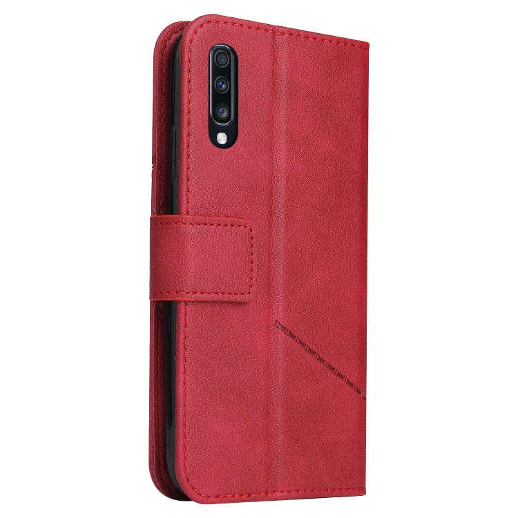 GQUTROBE Rechtwinklige Leder-Handyhülle, für Samsung Galaxy A70, für Samsung Galaxy A50, für Samsung Galaxy A40, für Samsung Galaxy A20 / 30