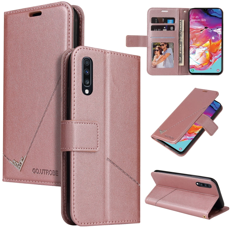GQUTROBE Rechtwinklige Leder-Handyhülle, für Samsung Galaxy A70, für Samsung Galaxy A50, für Samsung Galaxy A40, für Samsung Galaxy A20 / 30