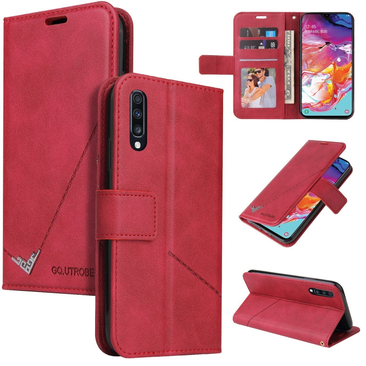 GQUTROBE Rechtwinklige Leder-Handyhülle, für Samsung Galaxy A70, für Samsung Galaxy A50, für Samsung Galaxy A40, für Samsung Galaxy A20 / 30