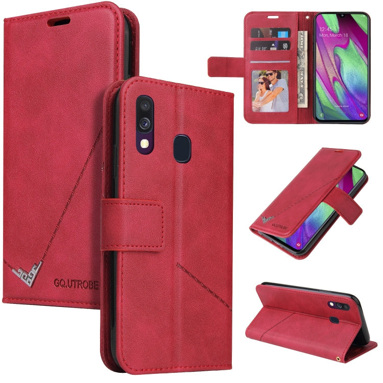 GQUTROBE Rechtwinklige Leder-Handyhülle, für Samsung Galaxy A70, für Samsung Galaxy A50, für Samsung Galaxy A40, für Samsung Galaxy A20 / 30
