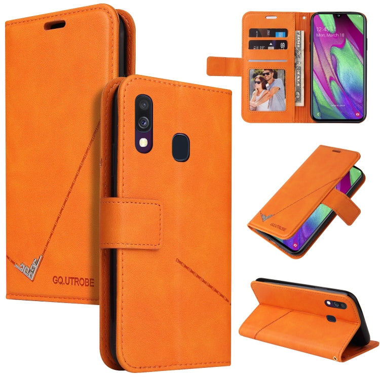 GQUTROBE Rechtwinklige Leder-Handyhülle, für Samsung Galaxy A70, für Samsung Galaxy A50, für Samsung Galaxy A40, für Samsung Galaxy A20 / 30
