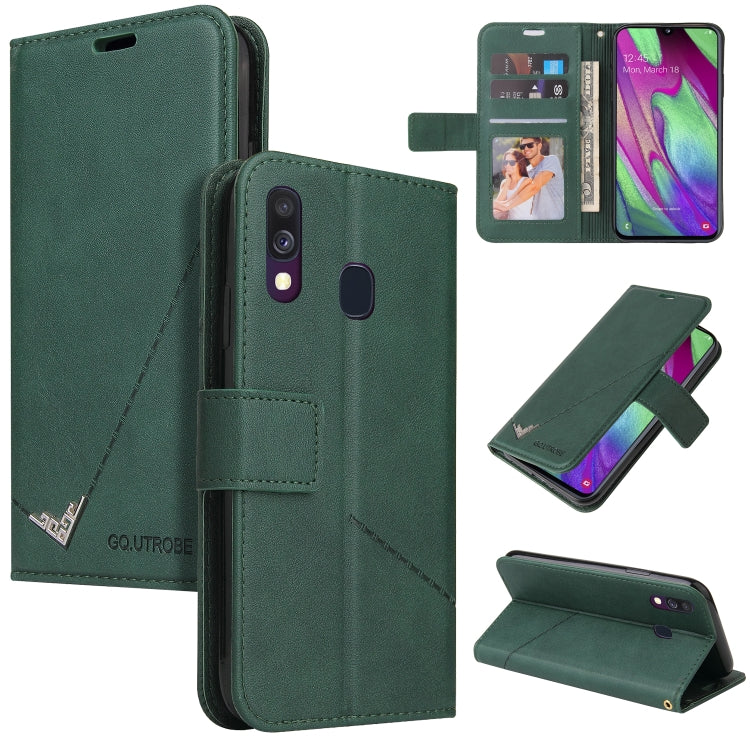 GQUTROBE Rechtwinklige Leder-Handyhülle, für Samsung Galaxy A70, für Samsung Galaxy A50, für Samsung Galaxy A40, für Samsung Galaxy A20 / 30