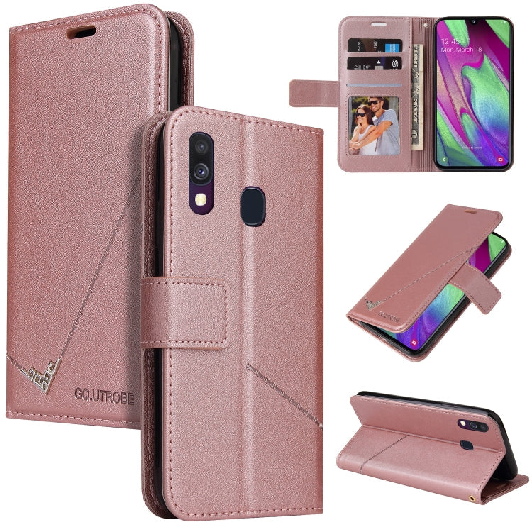 GQUTROBE Rechtwinklige Leder-Handyhülle, für Samsung Galaxy A70, für Samsung Galaxy A50, für Samsung Galaxy A40, für Samsung Galaxy A20 / 30