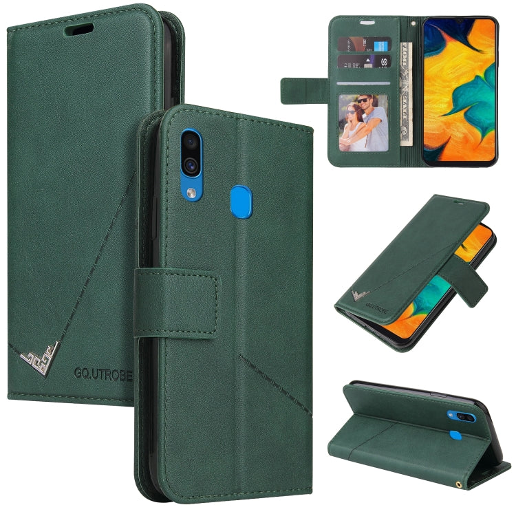 GQUTROBE Rechtwinklige Leder-Handyhülle, für Samsung Galaxy A70, für Samsung Galaxy A50, für Samsung Galaxy A40, für Samsung Galaxy A20 / 30