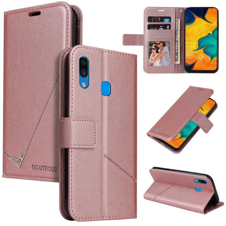 GQUTROBE Rechtwinklige Leder-Handyhülle, für Samsung Galaxy A70, für Samsung Galaxy A50, für Samsung Galaxy A40, für Samsung Galaxy A20 / 30