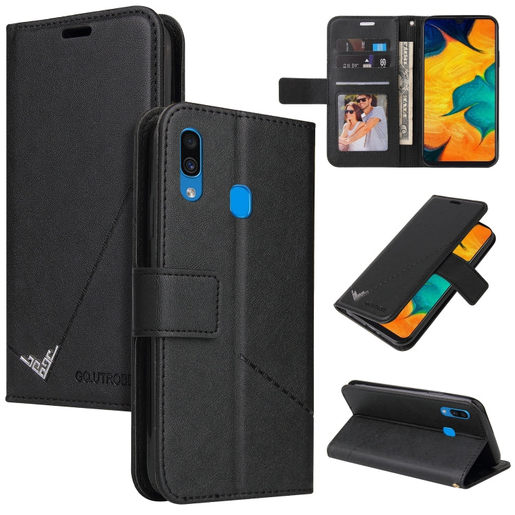 GQUTROBE Rechtwinklige Leder-Handyhülle, für Samsung Galaxy A70, für Samsung Galaxy A50, für Samsung Galaxy A40, für Samsung Galaxy A20 / 30
