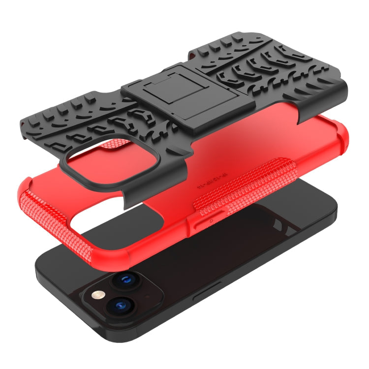 Tire Texture TPU & PC Phone Case with Ring Holder – iPhone 14 / 14 Plus / 14 Pro