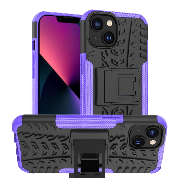 Tire Texture TPU & PC Phone Case with Ring Holder – iPhone 14 / 14 Plus / 14 Pro