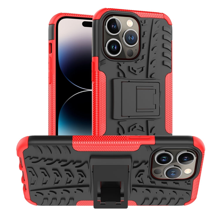 Tire Texture TPU & PC Phone Case with Ring Holder – iPhone 14 / 14 Plus / 14 Pro