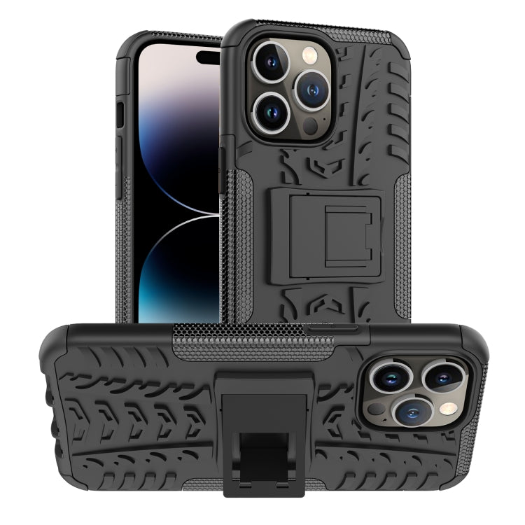 Tire Texture TPU & PC Phone Case with Ring Holder – iPhone 14 / 14 Plus / 14 Pro