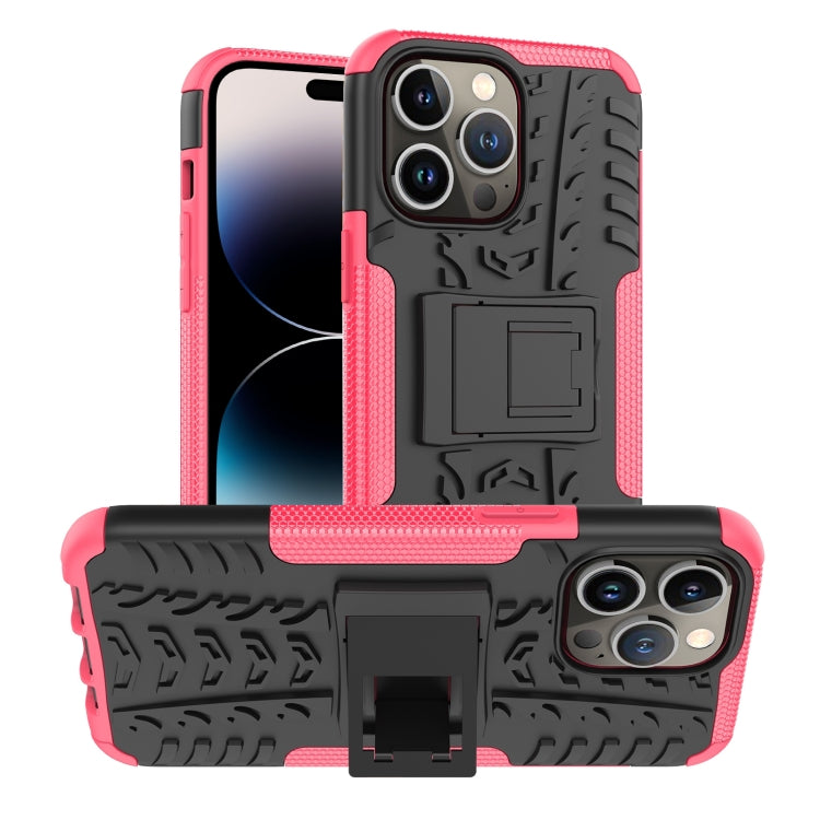 Tire Texture TPU & PC Phone Case with Ring Holder – iPhone 14 / 14 Plus / 14 Pro