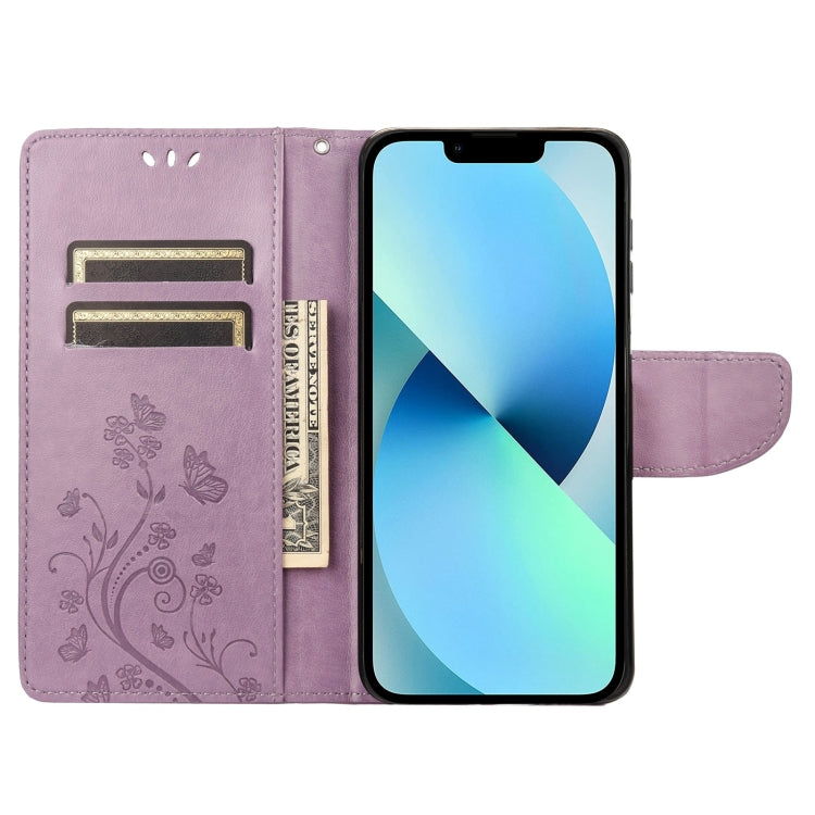 Schmetterlingsblumenmuster Flip-Leder-Handyhülle, für iPhone 14, für iPhone 14 Plus, für iPhone 14 Pro