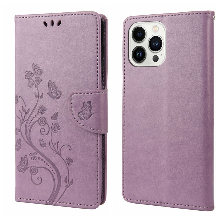 Schmetterlingsblumenmuster Flip-Leder-Handyhülle, für iPhone 14, für iPhone 14 Plus, für iPhone 14 Pro