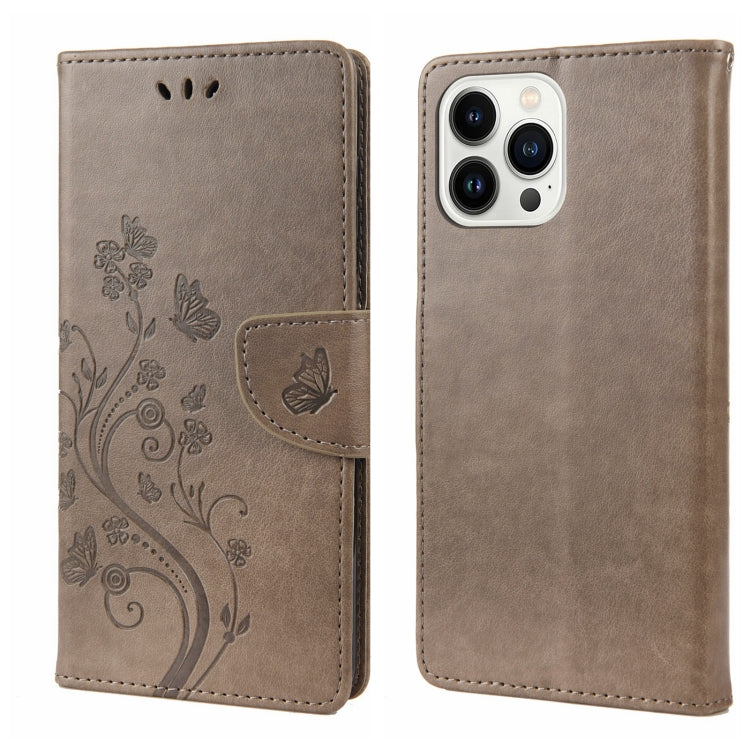 Schmetterlingsblumenmuster Flip-Leder-Handyhülle, für iPhone 14, für iPhone 14 Plus, für iPhone 14 Pro