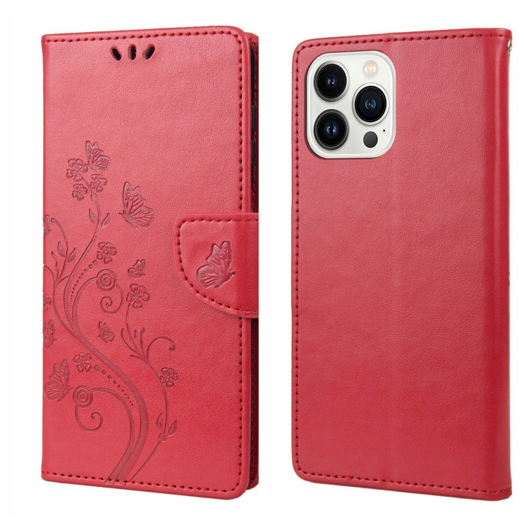 Schmetterlingsblumenmuster Flip-Leder-Handyhülle, für iPhone 14, für iPhone 14 Plus, für iPhone 14 Pro
