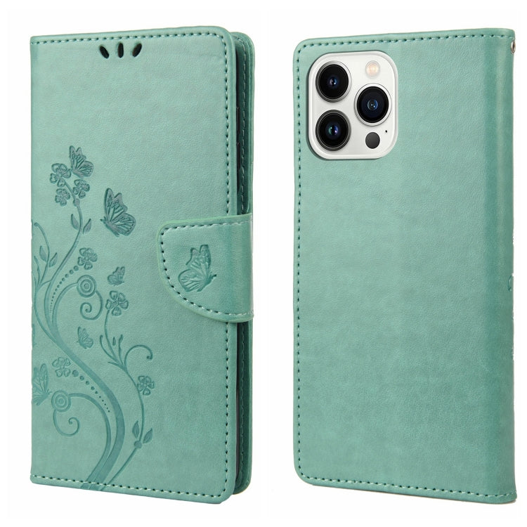 Schmetterlingsblumenmuster Flip-Leder-Handyhülle, für iPhone 14, für iPhone 14 Plus, für iPhone 14 Pro