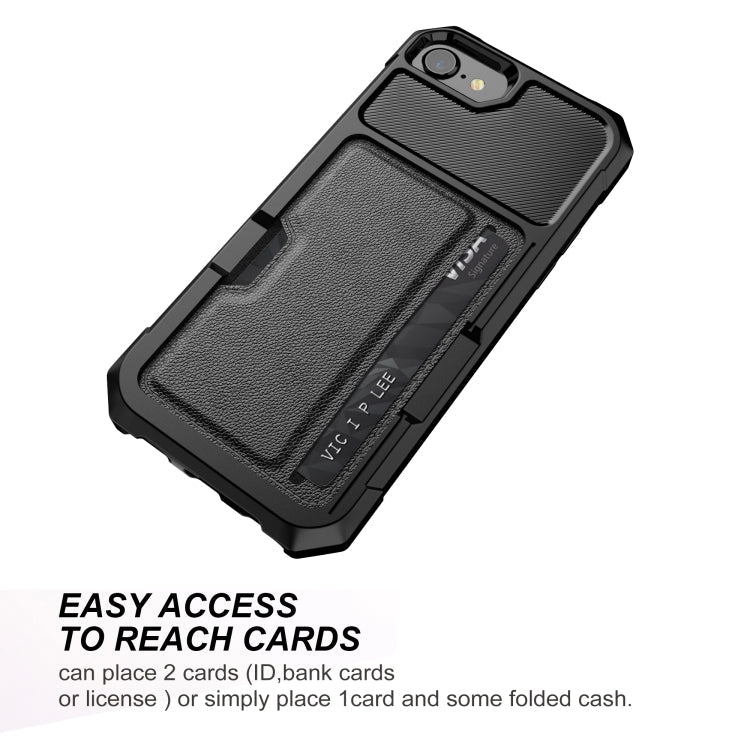 ZM02 Card Slot Wallet Phone Case – Compatible with iPhone SE 2022/2020, 8, 7, XS, XR, XS Max, 11, 11 Pro, 11 Pro Max