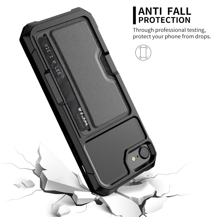 ZM02 Card Slot Wallet Phone Case – Compatible with iPhone SE 2022/2020, 8, 7, XS, XR, XS Max, 11, 11 Pro, 11 Pro Max