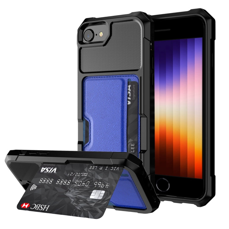 ZM02 Card Slot Wallet Phone Case – Compatible with iPhone SE 2022/2020, 8, 7, XS, XR, XS Max, 11, 11 Pro, 11 Pro Max
