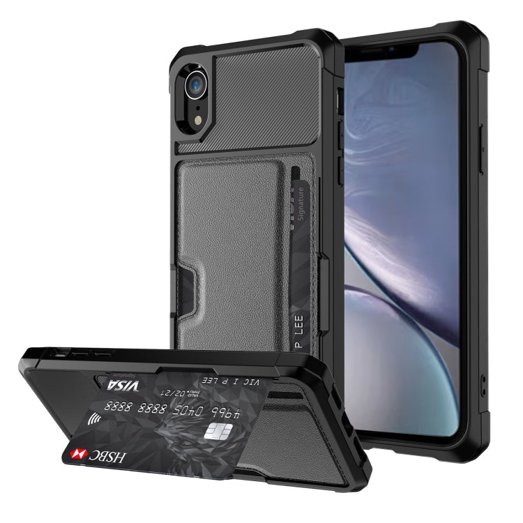 ZM02 Card Slot Wallet Phone Case – Compatible with iPhone SE 2022/2020, 8, 7, XS, XR, XS Max, 11, 11 Pro, 11 Pro Max