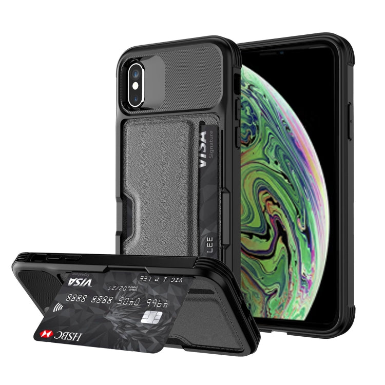 ZM02 Card Slot Wallet Phone Case – Compatible with iPhone SE 2022/2020, 8, 7, XS, XR, XS Max, 11, 11 Pro, 11 Pro Max