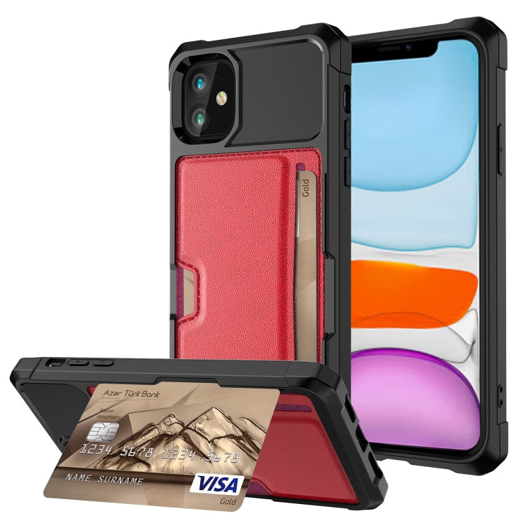 ZM02 Card Slot Wallet Phone Case – Compatible with iPhone SE 2022/2020, 8, 7, XS, XR, XS Max, 11, 11 Pro, 11 Pro Max