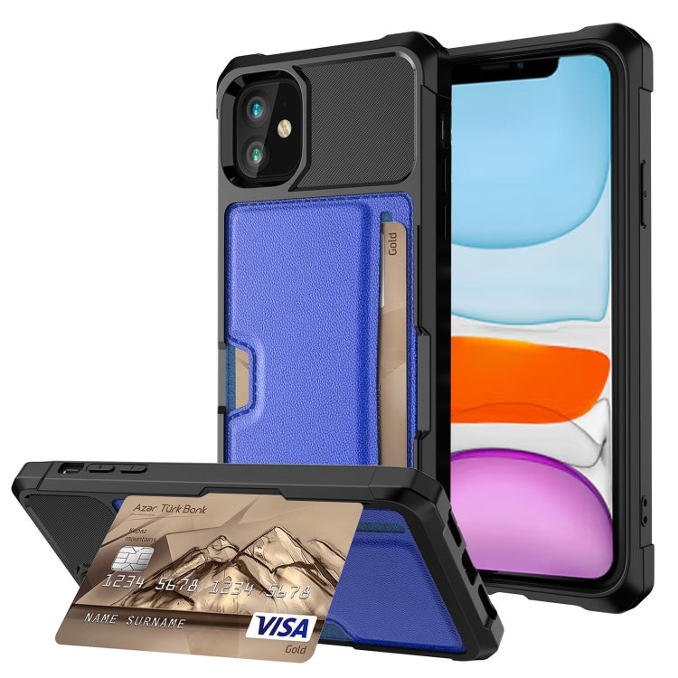 ZM02 Card Slot Wallet Phone Case – Compatible with iPhone SE 2022/2020, 8, 7, XS, XR, XS Max, 11, 11 Pro, 11 Pro Max