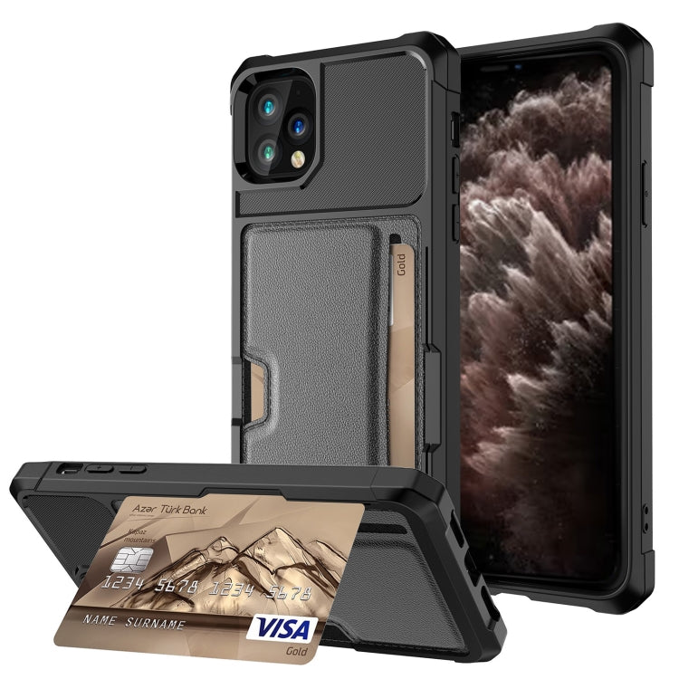 ZM02 Card Slot Wallet Phone Case – Compatible with iPhone SE 2022/2020, 8, 7, XS, XR, XS Max, 11, 11 Pro, 11 Pro Max