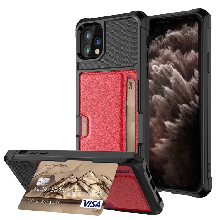ZM02 Card Slot Wallet Phone Case – Compatible with iPhone SE 2022/2020, 8, 7, XS, XR, XS Max, 11, 11 Pro, 11 Pro Max