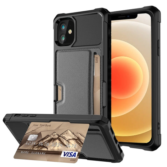 Funda de Teléfono ZM02 con Ranura para Tarjetas, Para iPhone 12, Para iPhone 12 mini, Para iPhone 12 Pro, Para iPhone 12 Pro Max, Para iPhone 13, Para iPhone 13 mini, Para iPhone 13 Pro, Para iPhone 13 Pro Max
