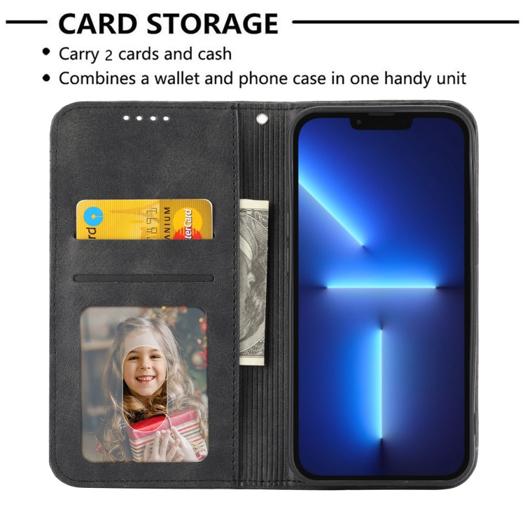 Handyhülle aus Leder mit Würfelgitter-Kalbstextur und Magnetverschluss, für iPhone 12 mini, für iPhone 12 / 12 Pro, für iPhone 12 Pro Max, für iPhone 11