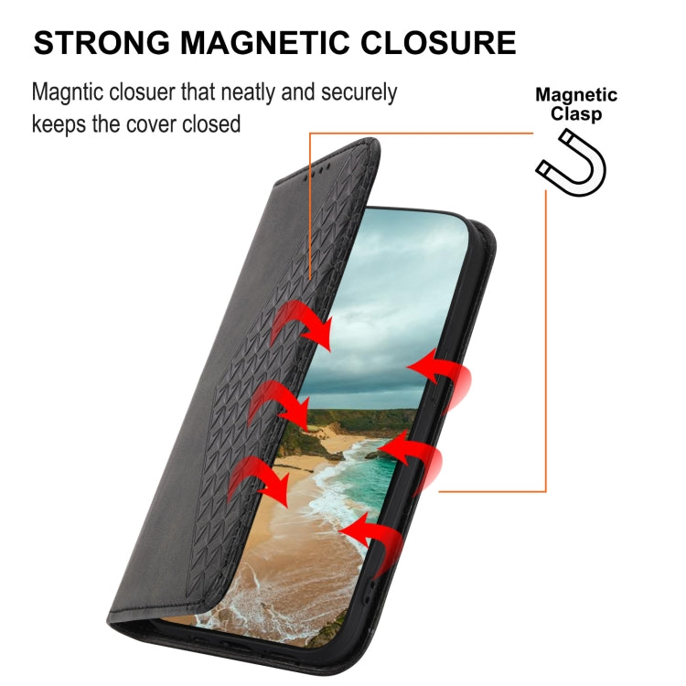 Handyhülle aus Leder mit Würfelgitter-Kalbstextur und Magnetverschluss, für iPhone 12 mini, für iPhone 12 / 12 Pro, für iPhone 12 Pro Max, für iPhone 11