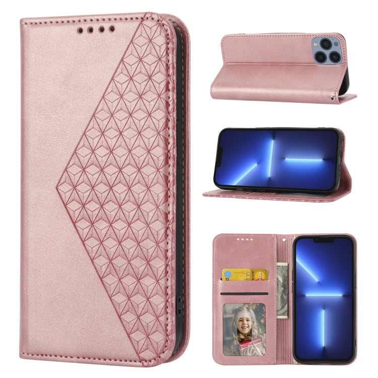 Handyhülle aus Leder mit Würfelgitter-Kalbstextur und Magnetverschluss, für iPhone 12 mini, für iPhone 12 / 12 Pro, für iPhone 12 Pro Max, für iPhone 11