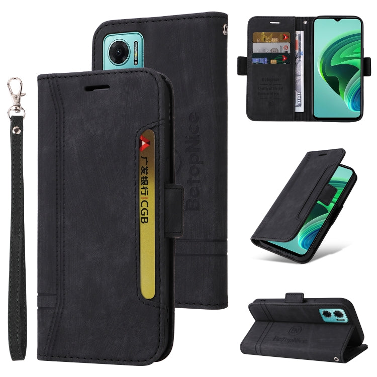BETOPNICE Dual-Side Schnallen-Lederhülle, für Honor X9 4G / 5G / Honor X30, für Motorola Moto E20 / E30 / E40, für Xiaomi Redmi Note 11E 5G, für Xiaomi 11T / 11T Pro